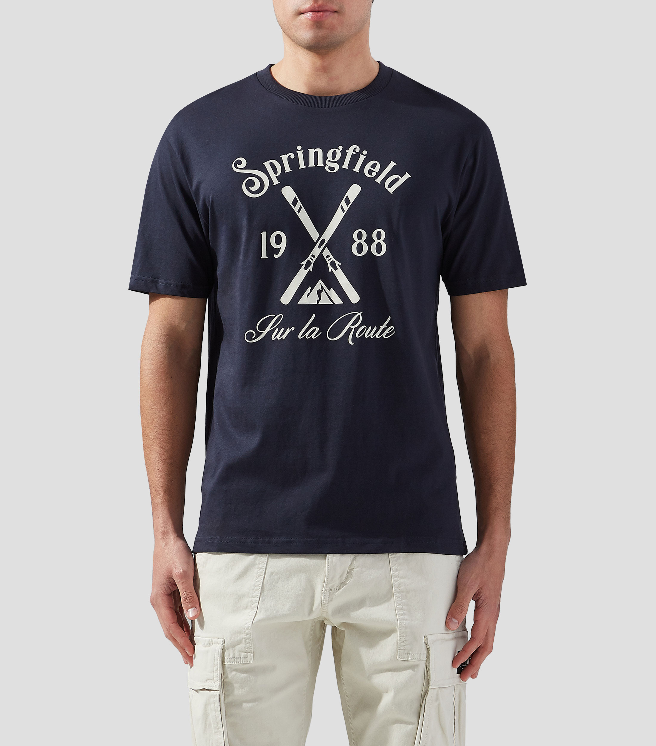 Playera cuello redondo manga corta Hombre